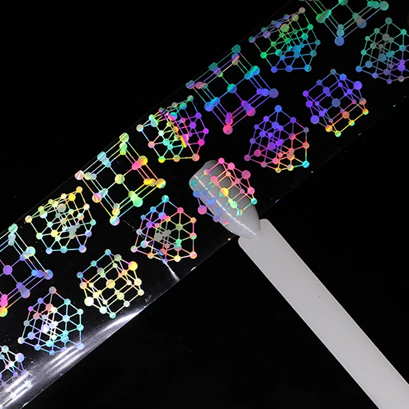 

1 Roll 4*100cm Holographic Starry Sky Nail Foil Geometric Patterns Manicure DIY Nail Art Transfer Sticker