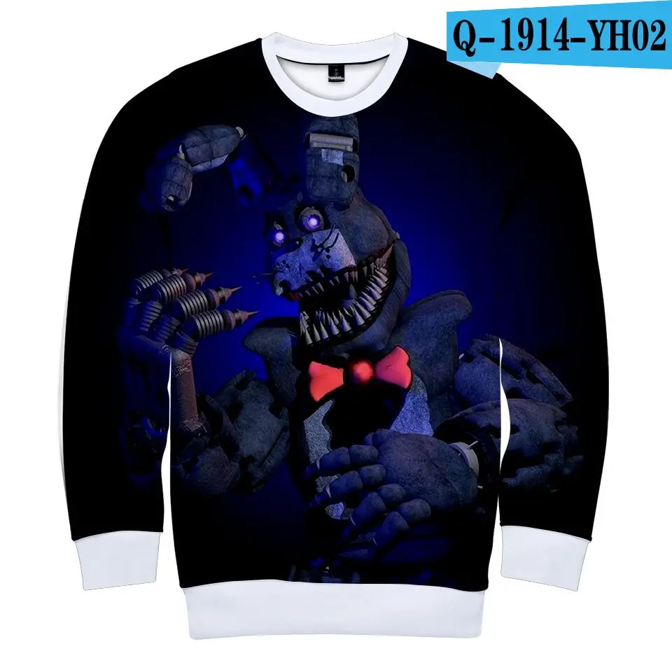 color at picture Детские толстовки с круглым вырезом и 3D-принтом Five Nights at Freddy модные уличные толстовки для мальчиков и девочек Повседневная модная одежда - Цвет: color at picture