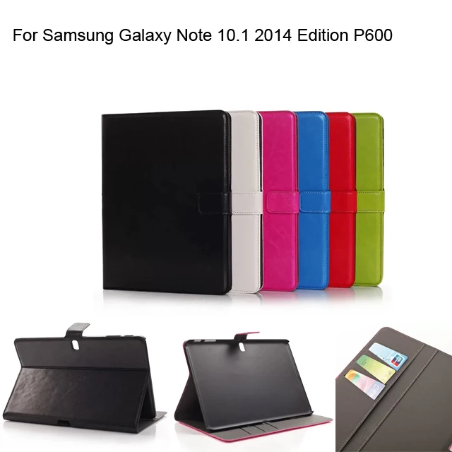 

For Samsung Galaxy Note 10.1 2014 Edition P600 P601 tablet case cover stand case protective cover with Wallet card slof +Gifts