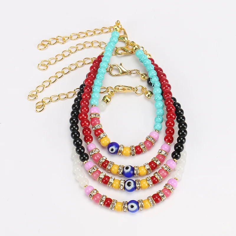 Lucky Eye 1pc Evil Eye Charm Bracelet Beads Bracelet For Women