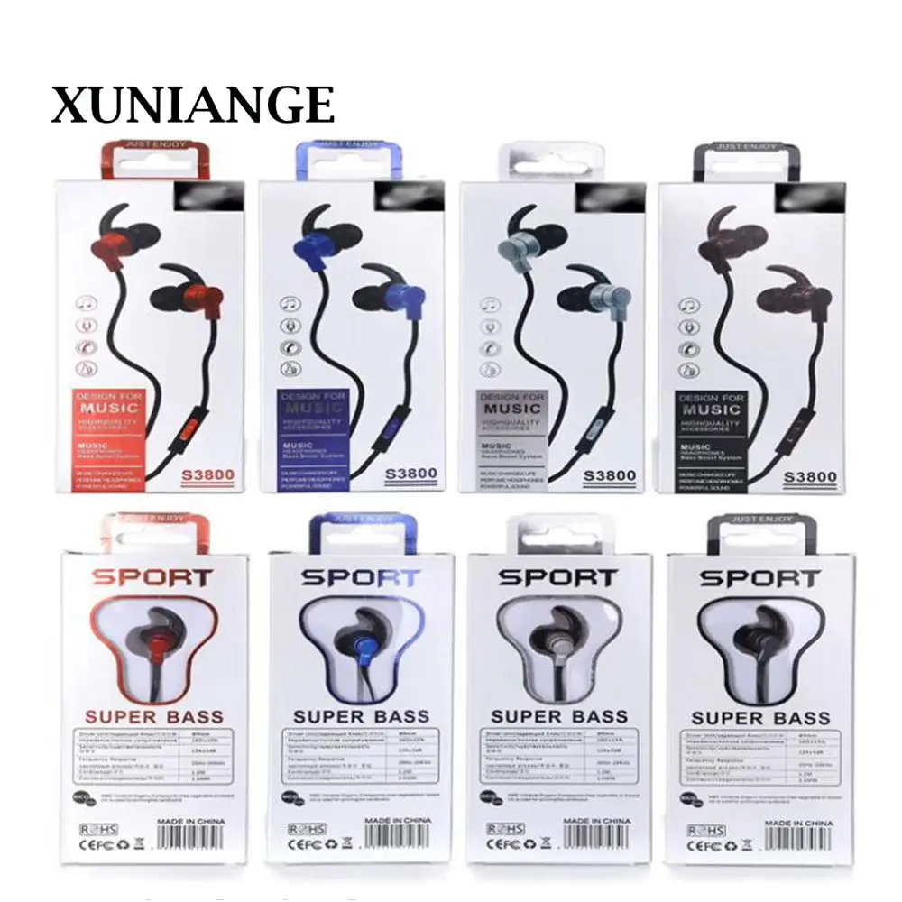

XUNIANG new earphone in-ear remote control sports music headset