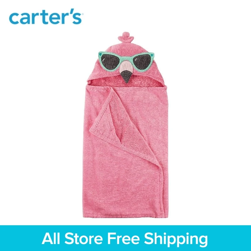 

Carter's 1-Piece baby children kids clothing Girl Flamigo Hooded cotton terry Towel 250G050