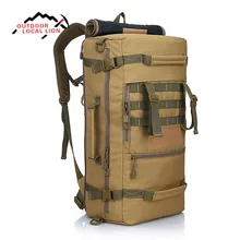 LEÓN LOCAL Capacidad 50L Hombres Bolsa de Viaje Mochila Montañismo Al Aire Libre que va de Excursión Bolsos de Hombro Militar Mochila Táctica