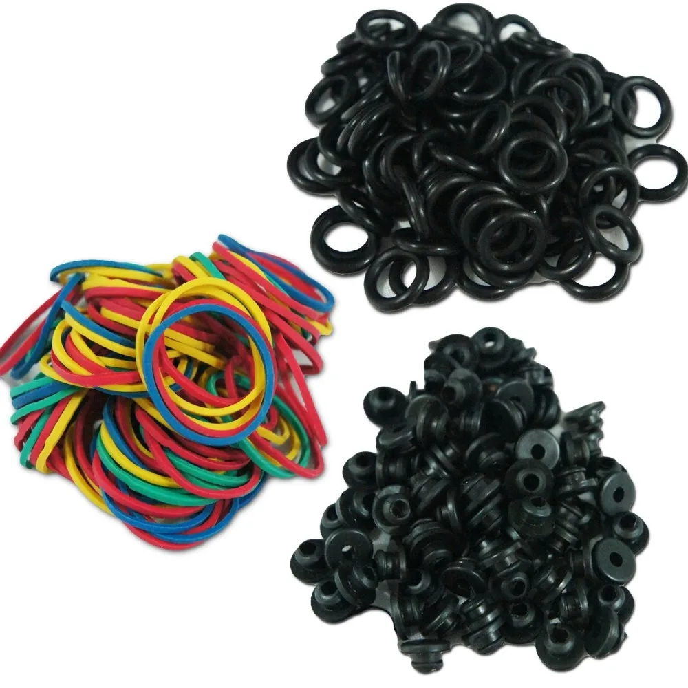 

300pcs Tattoo machine A Bar Nipple grommets O Rings and Rubber Bands Tattoo Accessories Supply