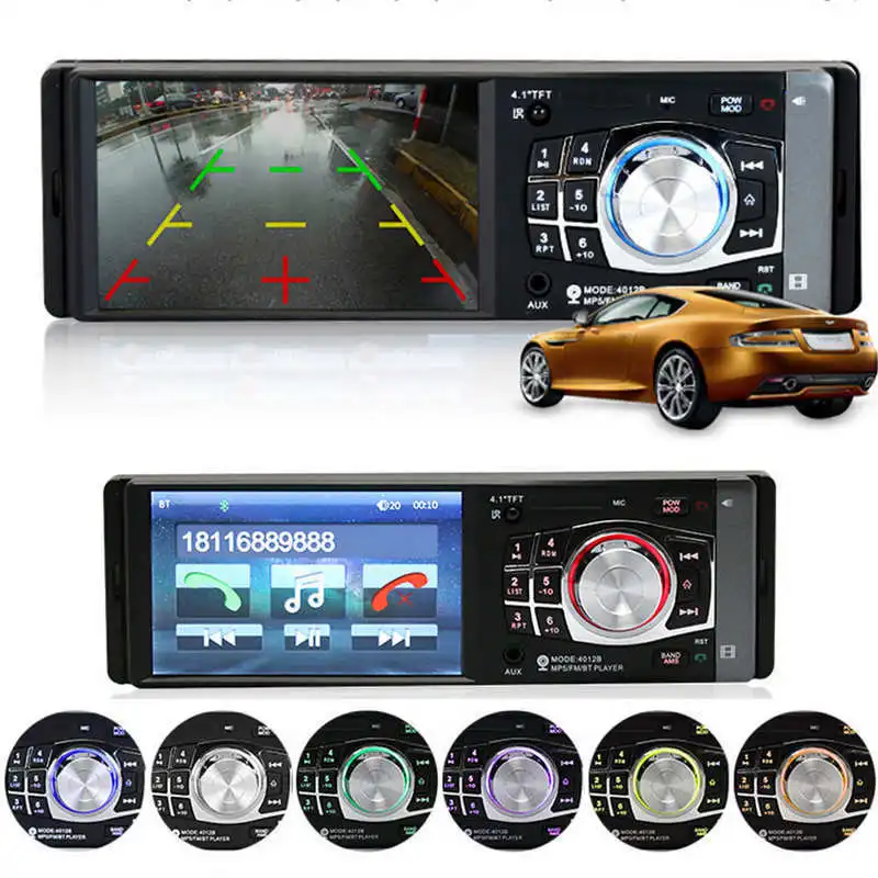 4012B 4 1 inch 1 Din Car Radio Auto Audio Stereo FM Bluetooth 2 0 Support