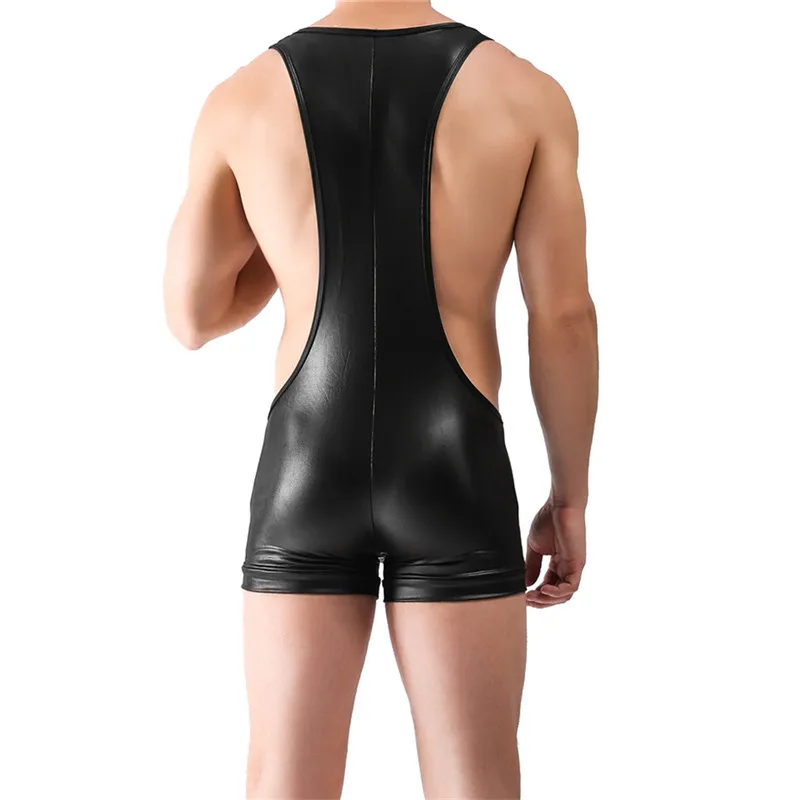 مثير داخلية للرجال جلدية رجل المصارعة القميص الملابس الداخلية ارتداءها لينة رقيقة