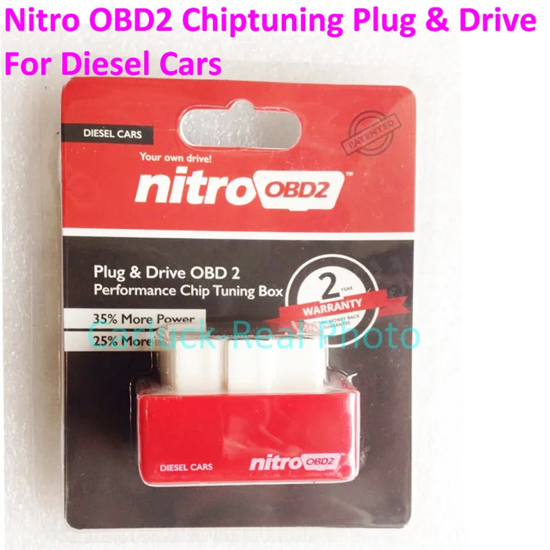 Идеальный Nitro OBD2 NitroOBD2 дизельный интерфейс настройки чипа Nitro OBD2 Plug and Drive больше мощности/больше крутящего момента obd сканер