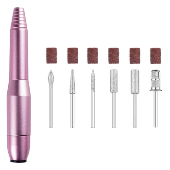 

Portable Electric Nail Drill Machine Professional 20000 RPM Manicure Pedicure Nail File Drill Kit Set with Sanding Bands for A