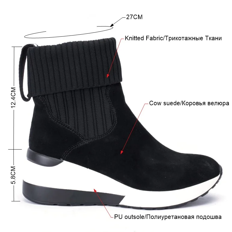 BELISS 2018 new design fashion ankle boots for women sneaker boots women wedges genuine leather (9)