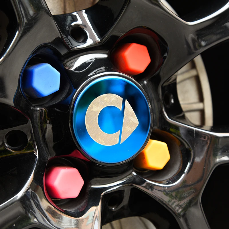 

Car wheel cover stainless steel decorative accessories auto exterior logo stickers for smart 453 fortwo forfour 4 pieces / set