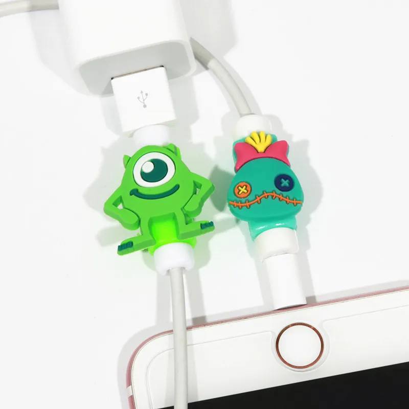 

FFFAS Cartoon Cable Protector Arrange USB Cable Winder For Apple IPhone 4 5 5s 6 6s 7 8 X Plus Cable Protect Cute Decoration