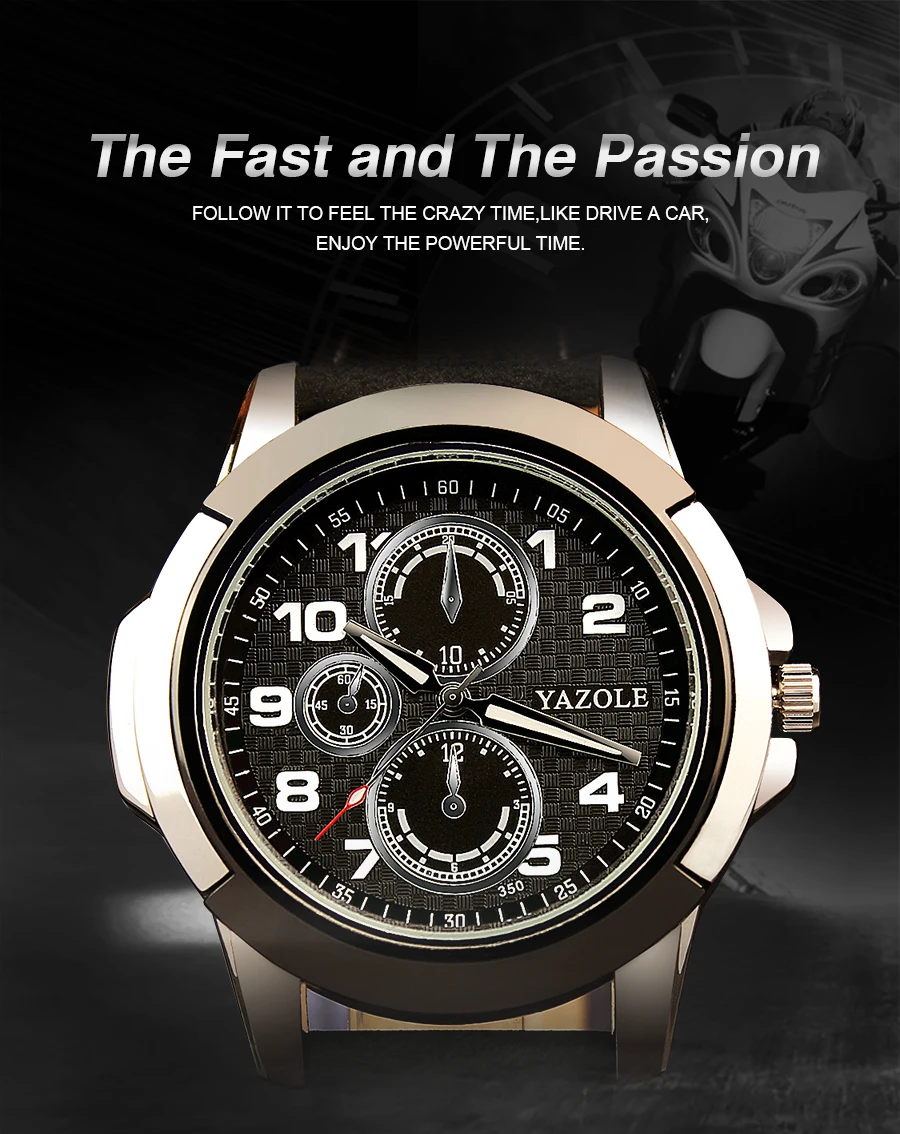 Оригинальные фирменные часы yazole мужские спортивные часы водонепроницаемые светящиеся часы Мужские кварцевые часы мужские наручные часы Relogio Masculino