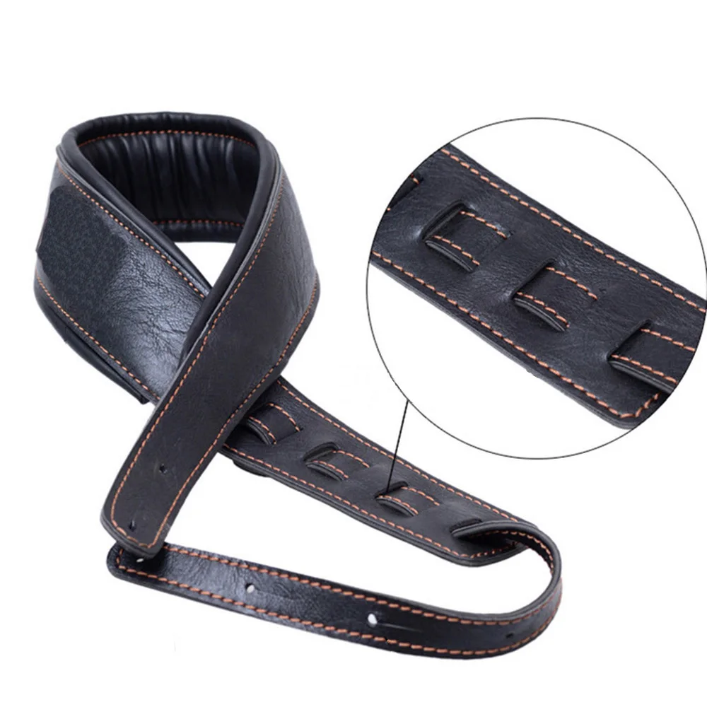 Alça de Guitarra de Couro Correias de Baixo pu de Alta Mooncida Qualidade Ajustável Macios Acessórios - Image 3