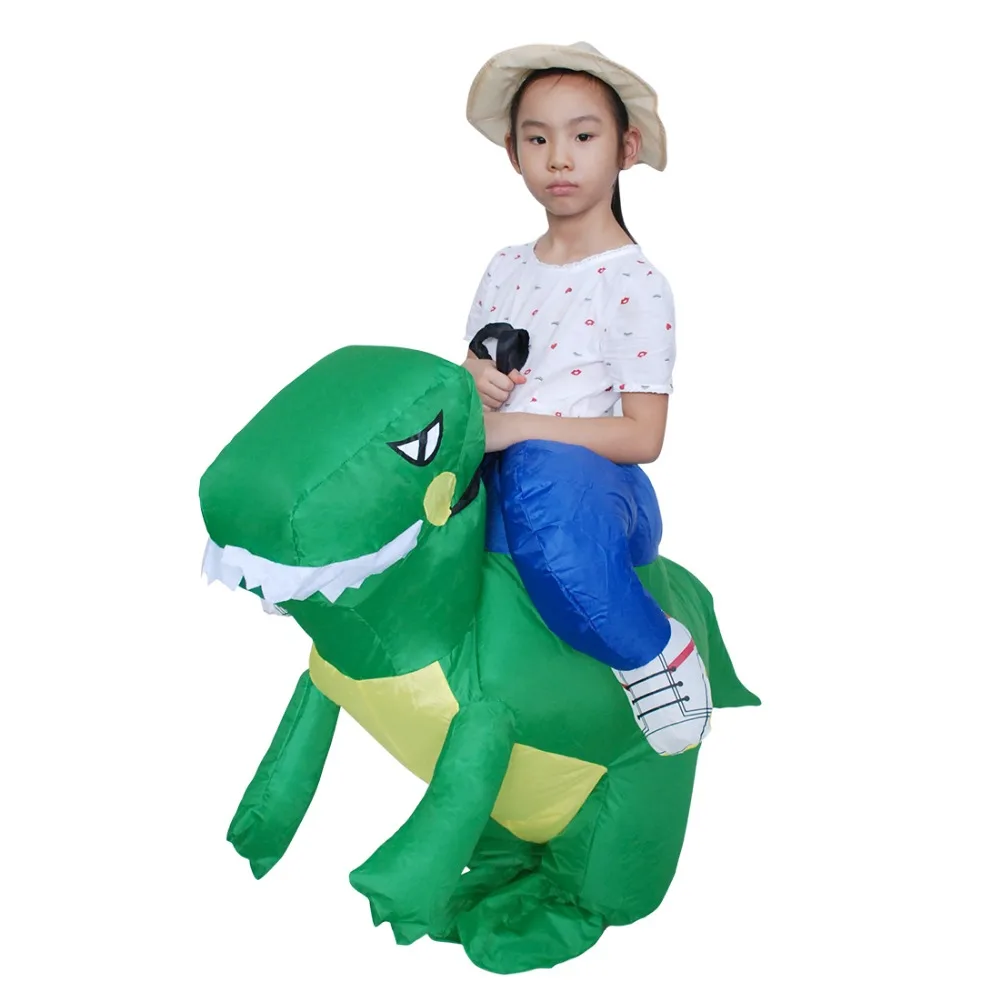 Хэллоуин надувной костюм динозавр T REX для взрослых детей нарядное платье