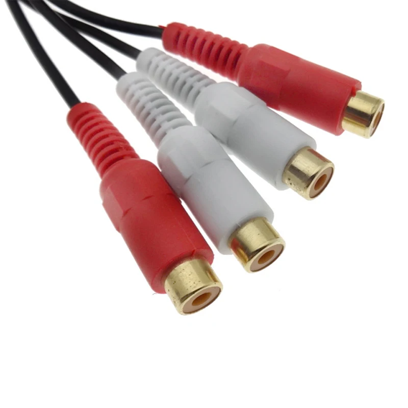 Переходник с 10 контактным разъемом радио 4 RCA Aux для VW Audi Skoda Blapunkt|aux adaptor|radio aux cableaux