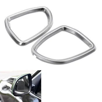 

2pcs ABS Car Front Door Outer Rearview Mirror Rain Guard Frame Cover Trim Decoration For bmw X5 F15 X6 F16 2014 2015