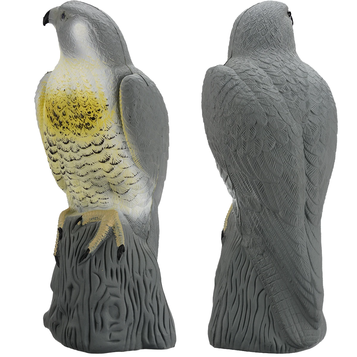 Realistic Falcon Owl Hawk Scare Bird Repeller Fake Scarecrow Hunting Decoy Pest Control