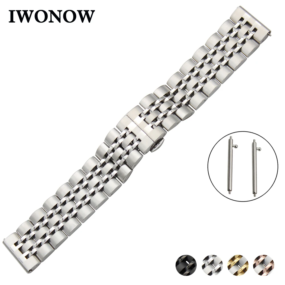 

Quick Release Stainless Steel Watchband 18mm 20mm 22mm for Certina Victorinox Watch Band Butterfly Clasp Strap Wrist Bracelet