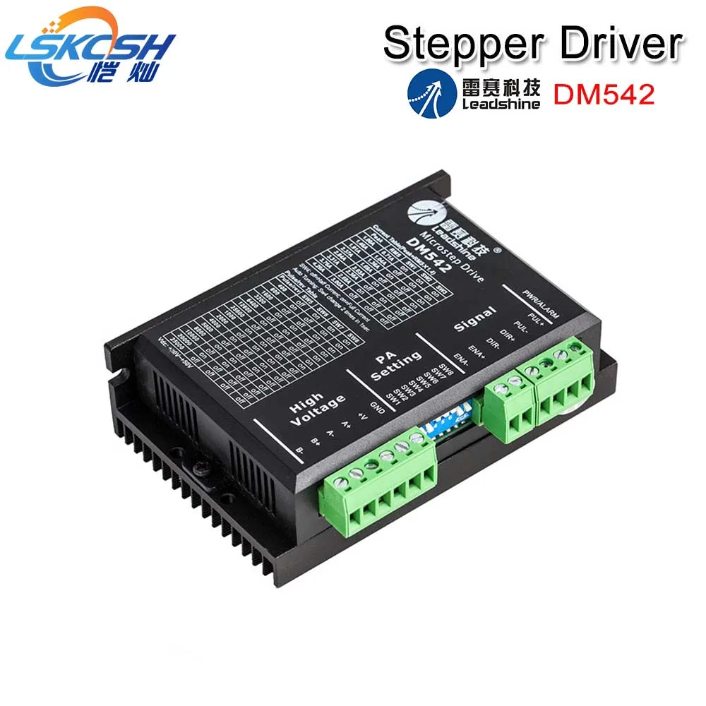 

LSKCSH Leadshine 2 Phase Stepper Driver DM542 20-50VAC 1.0-4.2A For Co2 Laser Cutting Engraving Machines Wholesale Original