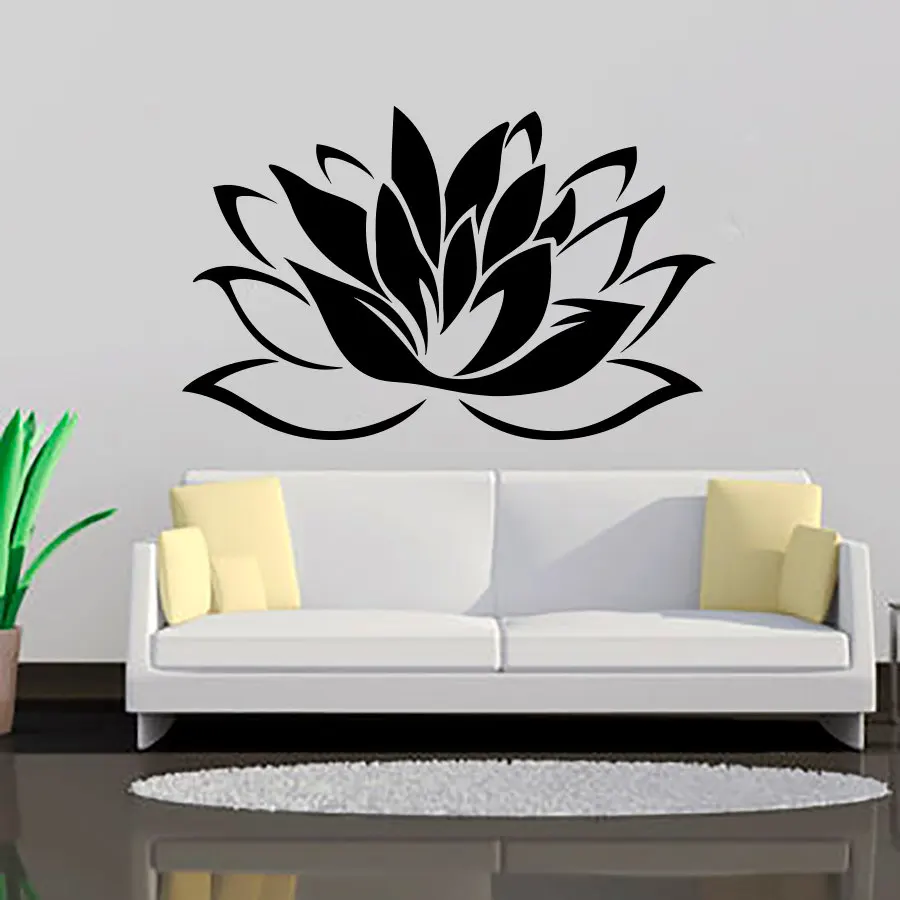 

ZOOYOO Top Selling Buddhism Lotus Wall Stickers Living Room Removable Art Vinyl Wall Decor Murals Decals