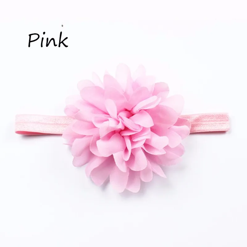 Fashion Girls Headbands Chiffon Kids Hairband Flower Infant Headwear Photography Props 8 Colors Hair Accesories Free Shipping (9)