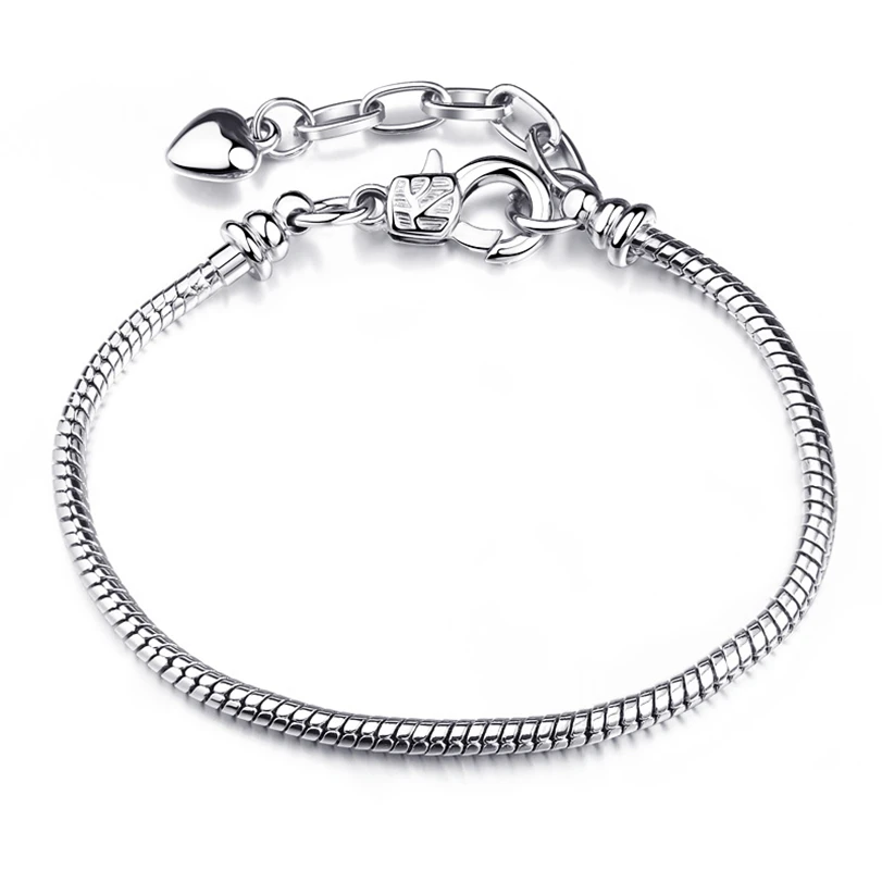 

Popular 2019 Basic Snake Chains Clasp Chain Bracelets European Bracelets & Bangle DIY Jewelry Gold/Silver Color Hot Sell Gift