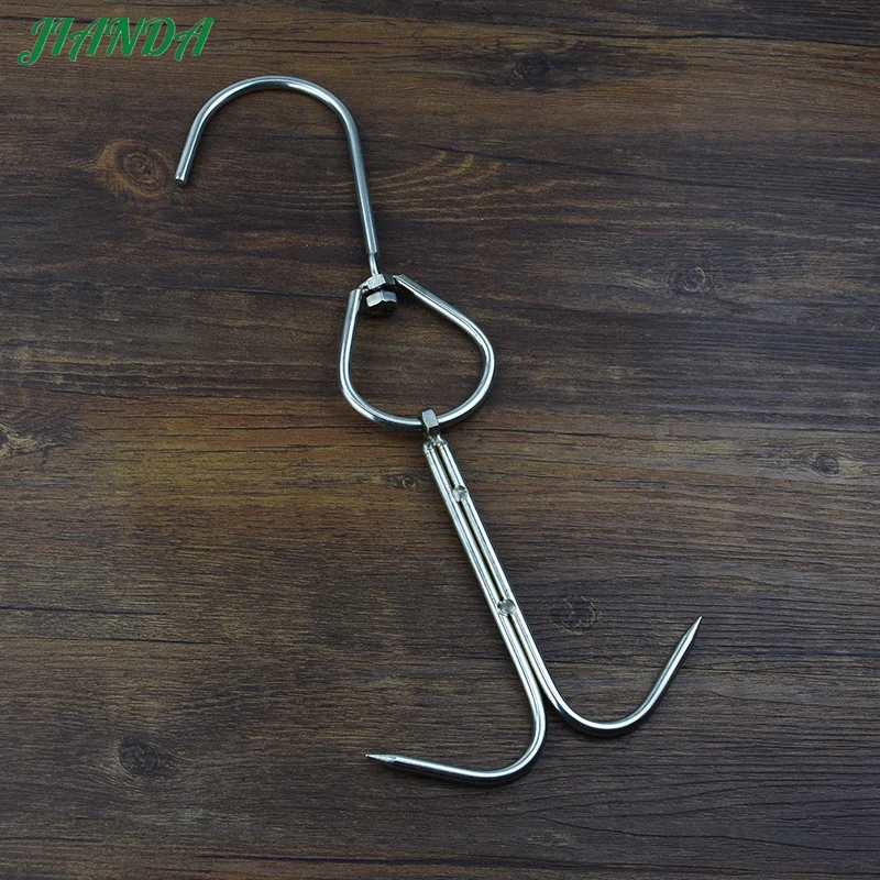 

JIANDA BBQ meat handing hooks with 2 hooks Meat Chicken Skewer BBQ Grill Stainless steel Kitchen BBQ Tools