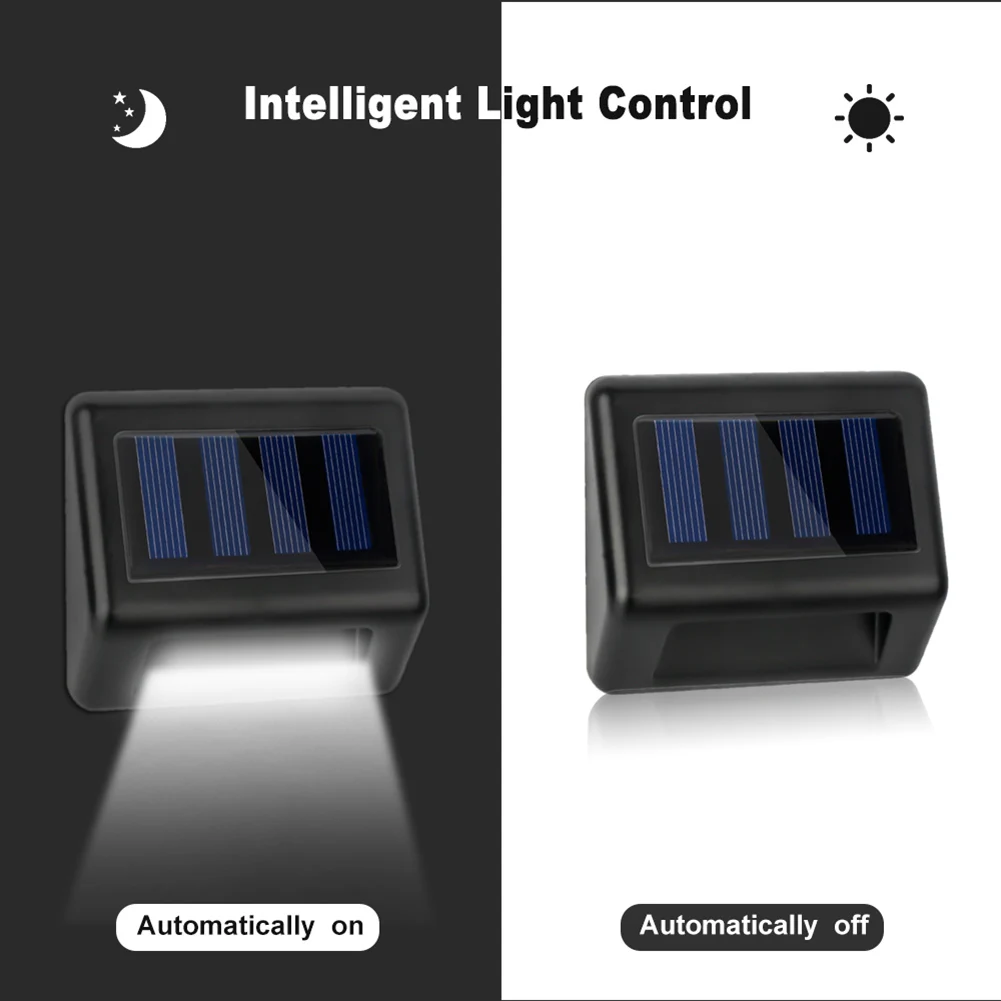 

Newest 1 Pair LED Solar Power Stair Lights Waterproof Outdoor Garden Energy Saving Courtyard Lamp