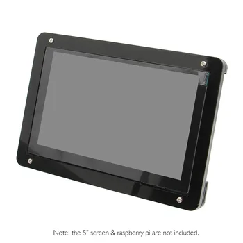 

Raspberry Pi Acrylic Case / Stander / Holder for 5 Inch Touch Screen/ Display and Raspberry pi 3 Model B+(plus)/3B
