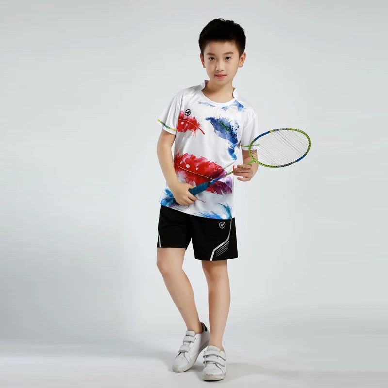 Conjuntos de camisa de tenis de mesa para niño, trajes deportivos para niño, ropa de tenis de secado rápido, deportiva de entrenamiento de bádminton, 2019|Camisetas de tenis| - AliExpress