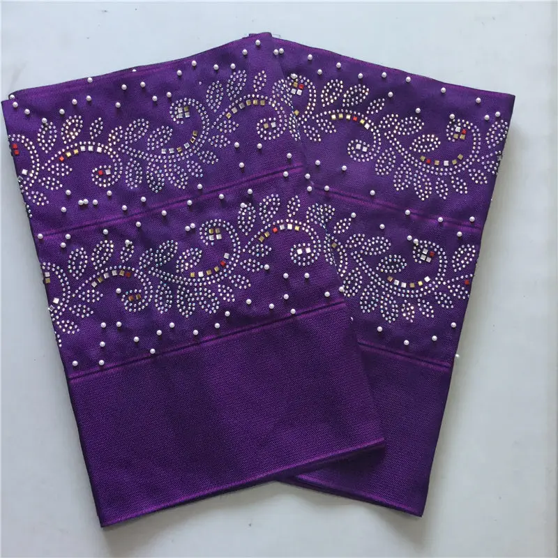 Королевский синий цвет ASO OKE headtie с камнями и бусинами нигерийский геле повязка на голову в африканском стиле ткани кружева высокого качества 3 шт./лот он-23