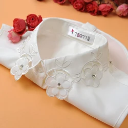 High quality Fake Collar White Women Detachable Collars Chiffon Blouse simple womens shirts Clothing accessories High quality Fake Collar White Women Detachable Collars Chiffon Blouse simple womens shirts Clothing accessories