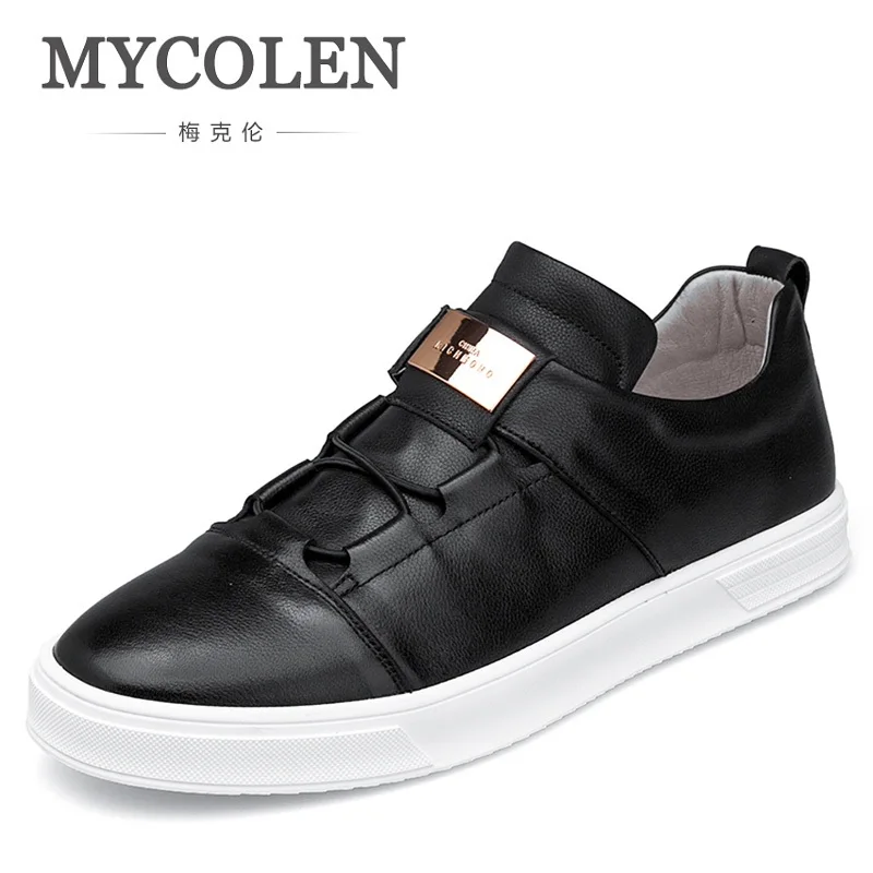 MYCOLEN Italian Brand Formal Dress Men Shoes Genuine Leather Business Classic Office Wedding Mens Casual Shoes Tenis Masculinos