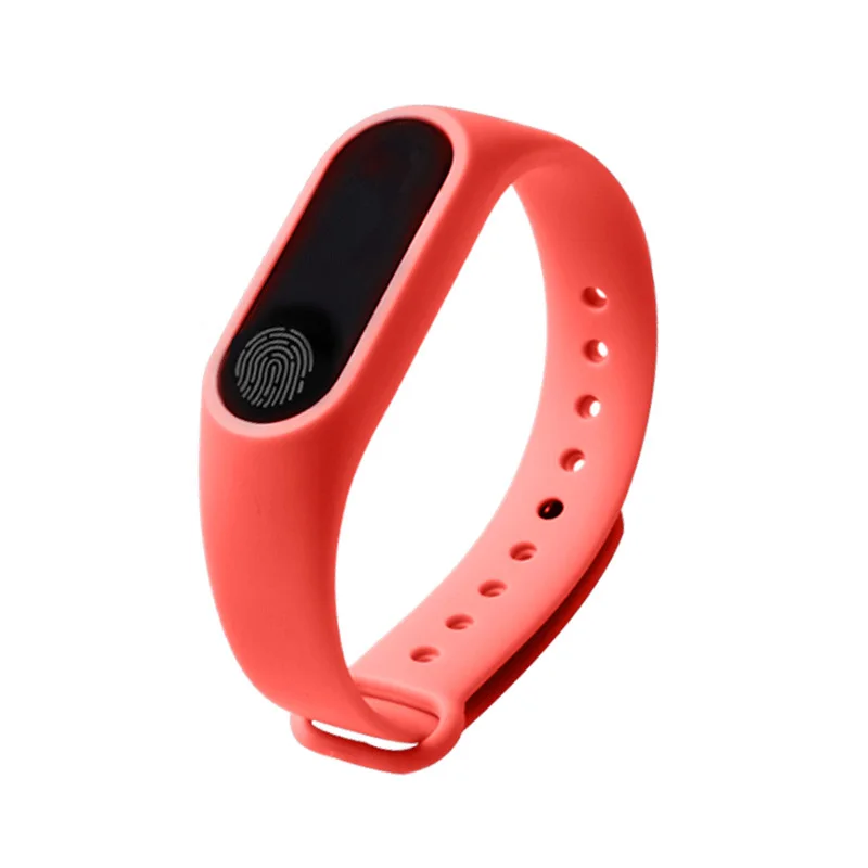 Смарт-браслет M2 монитор сердечного ритма фитнес-браслет Bluetooth Смарт-браслет трекер активности для мини-группы 2 Android iOS Телефон - Цвет: Red