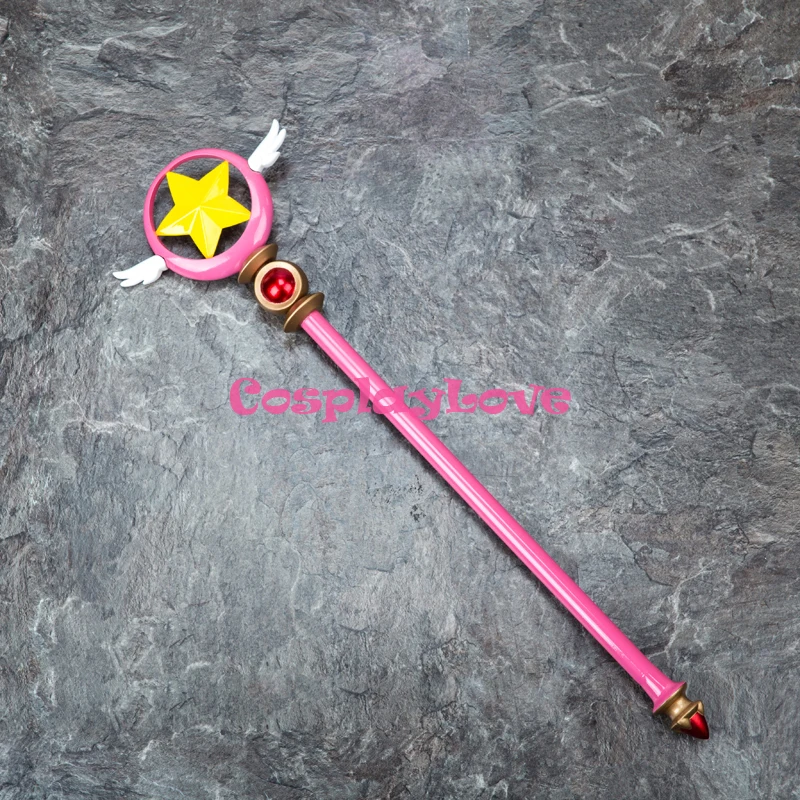 

High Quality CARDCAPTOR SAKURA Card Captor Sakura Birdhead Star Magic Stick Wand Staves Cosplay Accessorie Porp