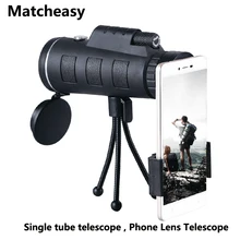 Универсальный 40x60 зум телефон объектива Монокуляр телескоп наблюдения обзор кемпинг компас телефон Лен с клип Штатив для смартфонов