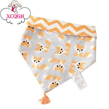 XCQGH 1 шт. Двусторонняя нагрудников для малышей, детский комбинезон на лямках для маленьких животных нагрудники с кисточками треугольная бандана Слюнявчики, полотенца из хлопка, salive Полотенца передник для кормления сорочка, пляжное платье, платье