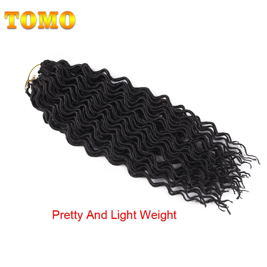 TOMO волосы синтетические Faux locs Curly 24 корня 18 дюймов/упаковка высокотемпературные волокна крючком косы