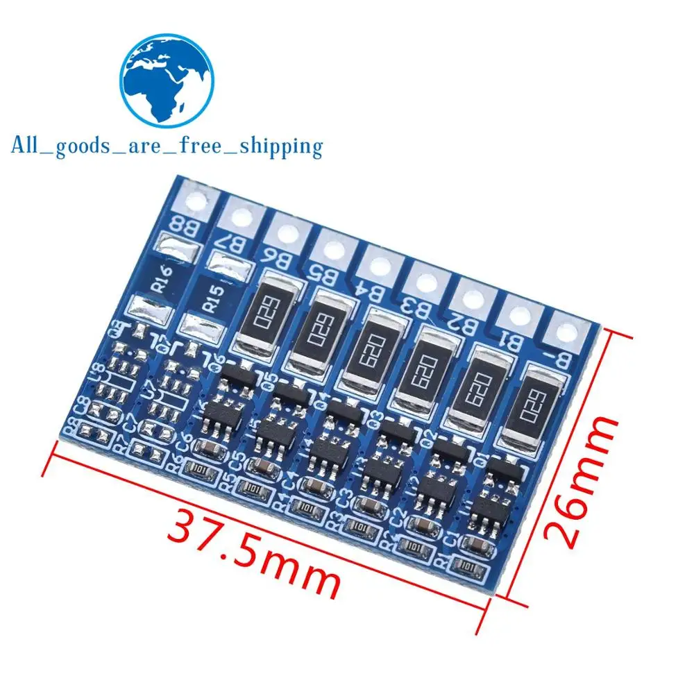 TZT 6S 4,2 v литий-ионная балансировочная плата 18650 литий-ионная балансировочная плата полного заряда батареи
