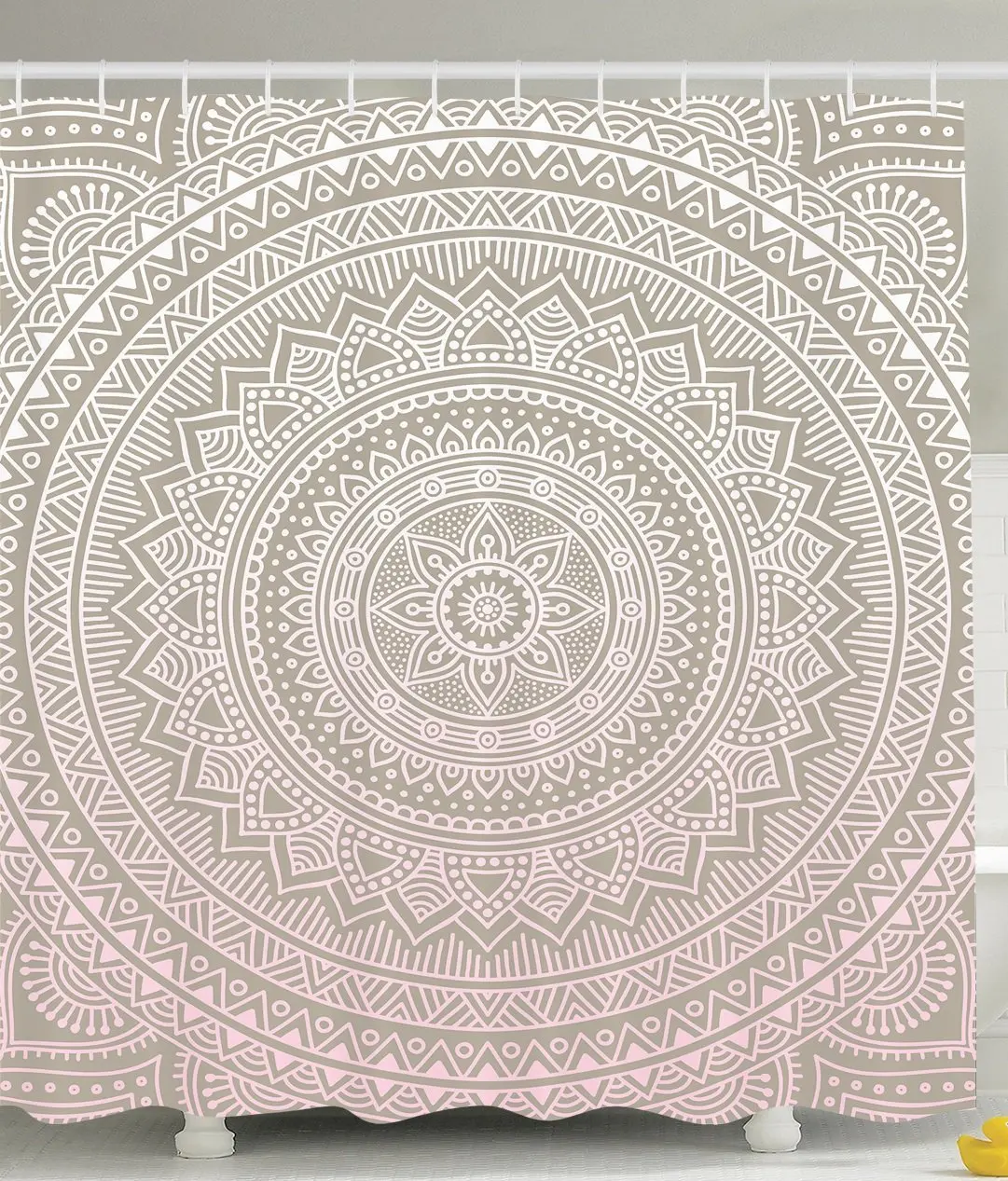 

Abstract Shower Curtain Paisley Medallion Mandala Hippie Boho Bohemian Decorations Geometric Meditation Printed Fabric Bathroom