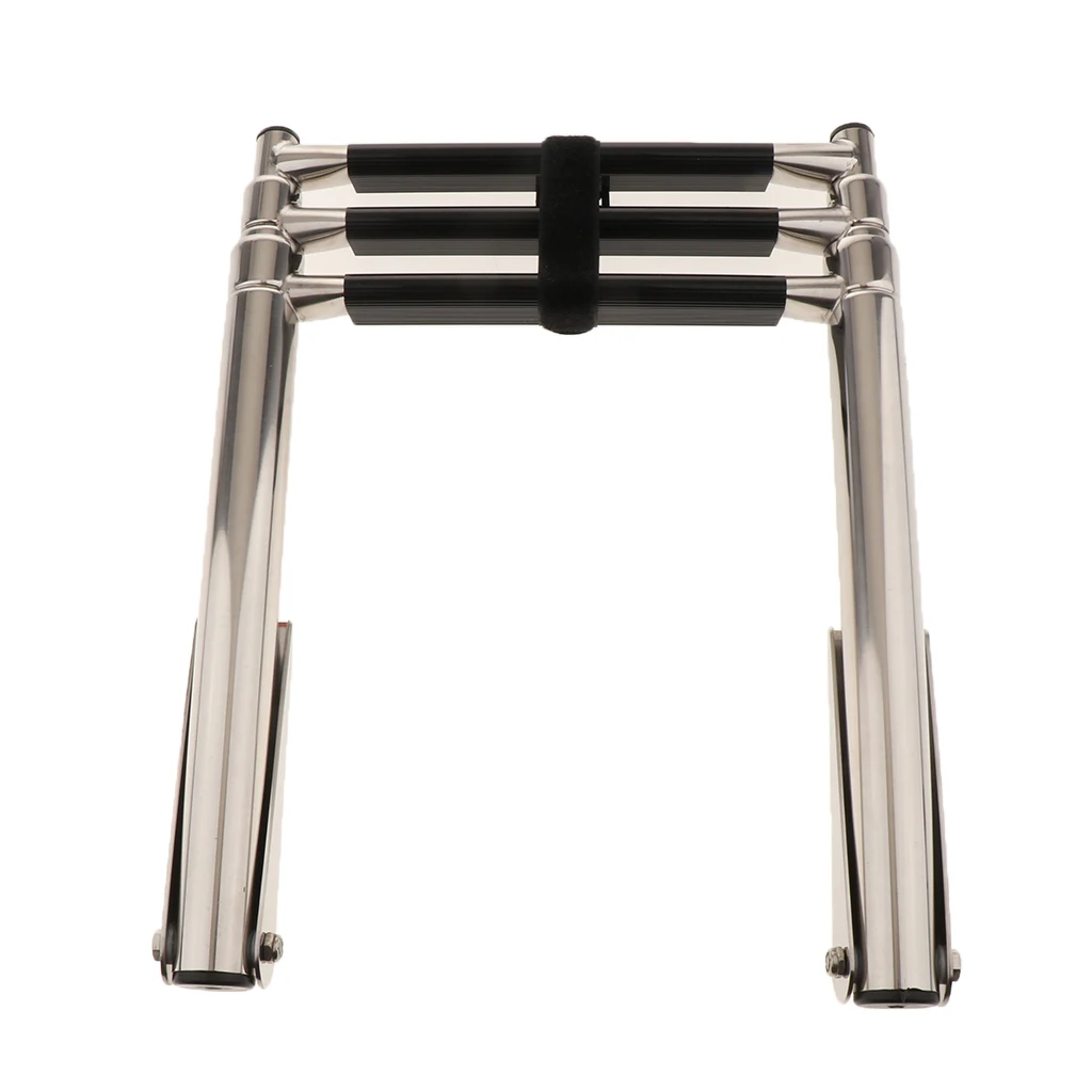 3-Step Stainless Steel Under Platform Slide Mount Boat Boarding Telescoping Ladder Compact and efficient - Telescopic Design