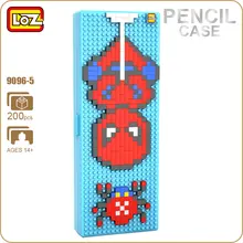 LOZ ideas Diamond Block Super Hero Cute Blue Pencil Box Case Storage ABS DIY Creator Gift