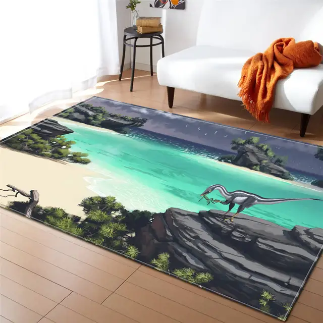 3D Jurassic Dinosaur Rug Living Room Carpet Boys Room Decoration Mat