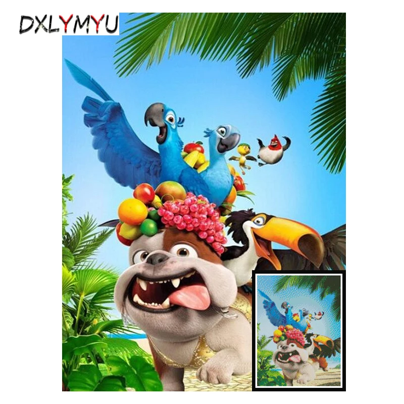 

Full Square Drill 5D DIY Diamond Painting Cartoon Picture 3D Embroidery Cross Stitch Mosaic Decorative Painting Home Decor