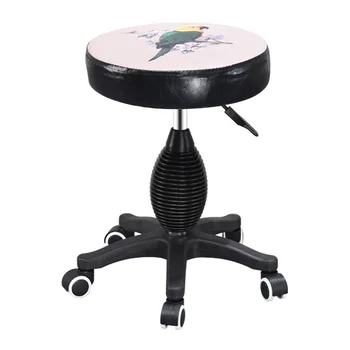 

Cheap Vintage Barber Shop Stool Beauty Stylish Style Rotatable Work Stool Height Adjustable Color Printing Chair