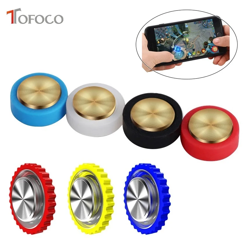 

Round Game Joystick For Mobile Phone Rocker Tablet Android Iphone Metal Button Controller Easy Chicken Dinner With Suction Cup