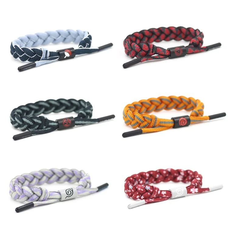 

Anime Naruto Fashion Style Adjustable Shoelace Rope Bracelets Wristband Bangles Cosplay Prop Drop Ship