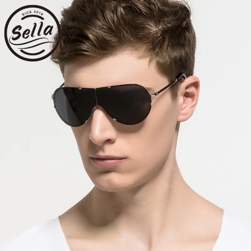 Sella New Arrival Men Polarized Sunglasses Folding Section Rimless Mirror Lens Classic Fishing