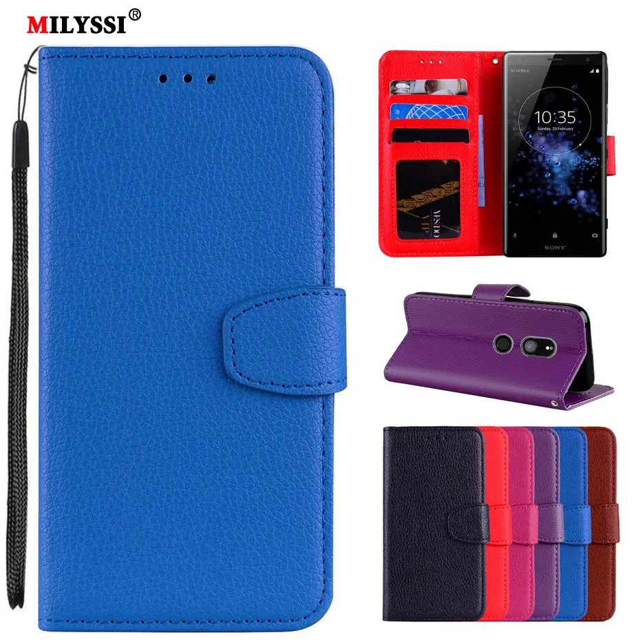 

Milyssi Flip Stand Cover Case For Sony Xperia XZ2 Leather case crocodile Protective Cases For Sony XZ 2 funda Wallet Phone Case