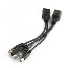 5 пар/лот 30 м сети Мощность через ethernet poe-адаптер Injector+ Splitter Kit Black